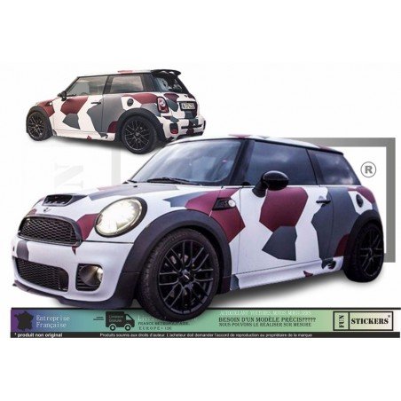 Mini Cooper kit Full Camo covering decoratif complet Fun Stickers