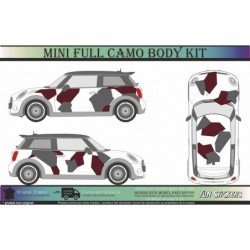 Mini Cooper kit Full Camo covering decoratif complet Fun Stickers