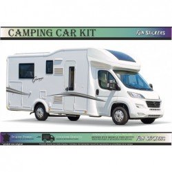 Camping Car Glamys - BLACK / Grey - Complete Kit - Tuning Sticker Sticker Graphic Decals