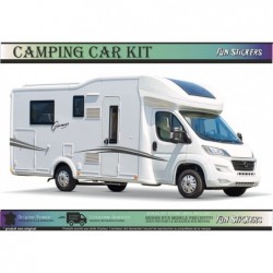 Kit Décoration Camping-Car GLAMYS – Autocollants Latéraux XXL – Adhésif Vinyle Premium – Résistant UV & Intempéries