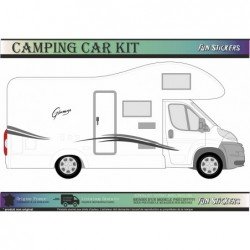 Camping Car Glamys - BLACK / Grey - Complete Kit - Tuning Sticker Sticker Graphic Decals