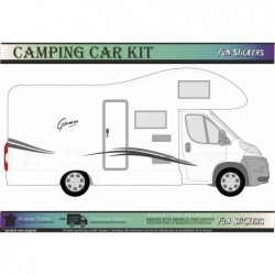 Kit Décoration Camping-Car GLAMYS – Autocollants Latéraux XXL – Adhésif Vinyle Premium – Résistant UV & Intempéries