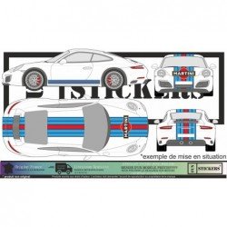 Kit decoration Martini Racing bandes capot toit hayon laterales Fun Stickers