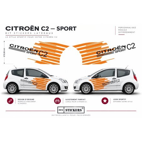 Kit Racing Complet Citroën C2 VTS - Autocollant | Fun Stickers