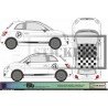 Fiat 500 Bands roof Abarth sticker sticker decoration kit