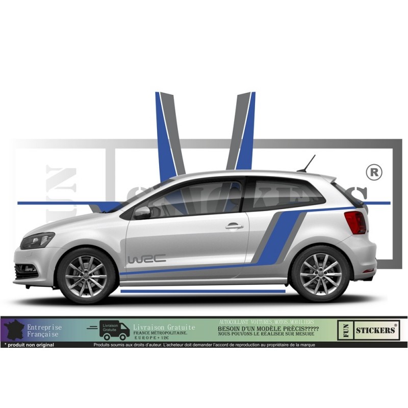 Volkwagen Polo WRC 1 rally Kit Complet - Tuning Sticker Autocollant Graphic Decals