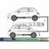 Fiat 500 Checkerboard Strips Bottom of Cases - Tuning Sticker Sticker Graphic Decals
