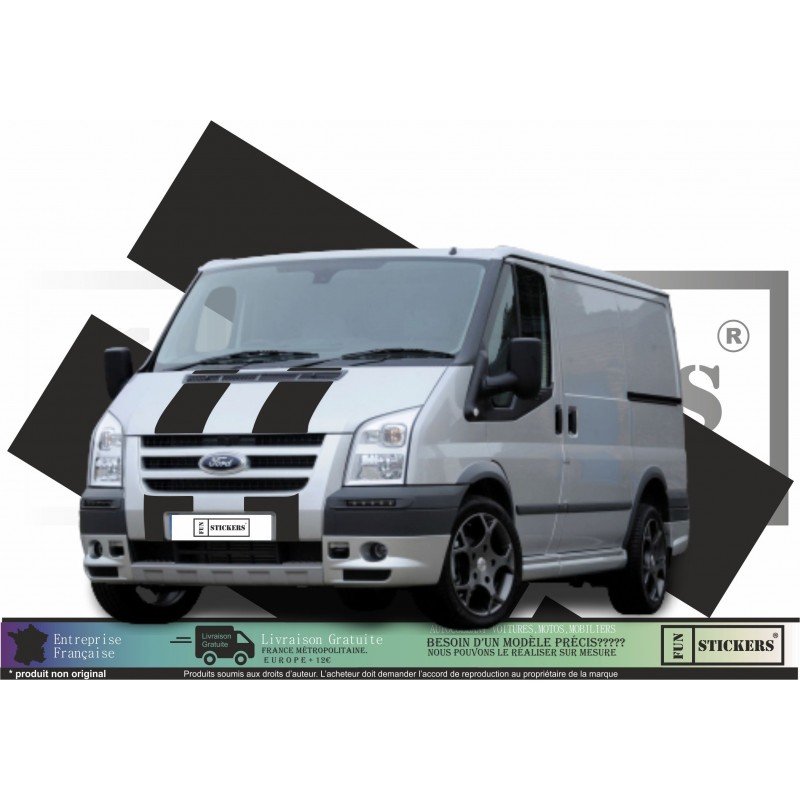 Ford Transit Sport Van ST Bands Capot - Tuning Sticker Sticker Graphic Decals