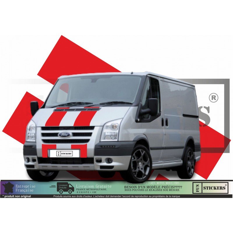 Ford Transit bandes capot kit stickers Racing ST autocollant sport Fun Stickers