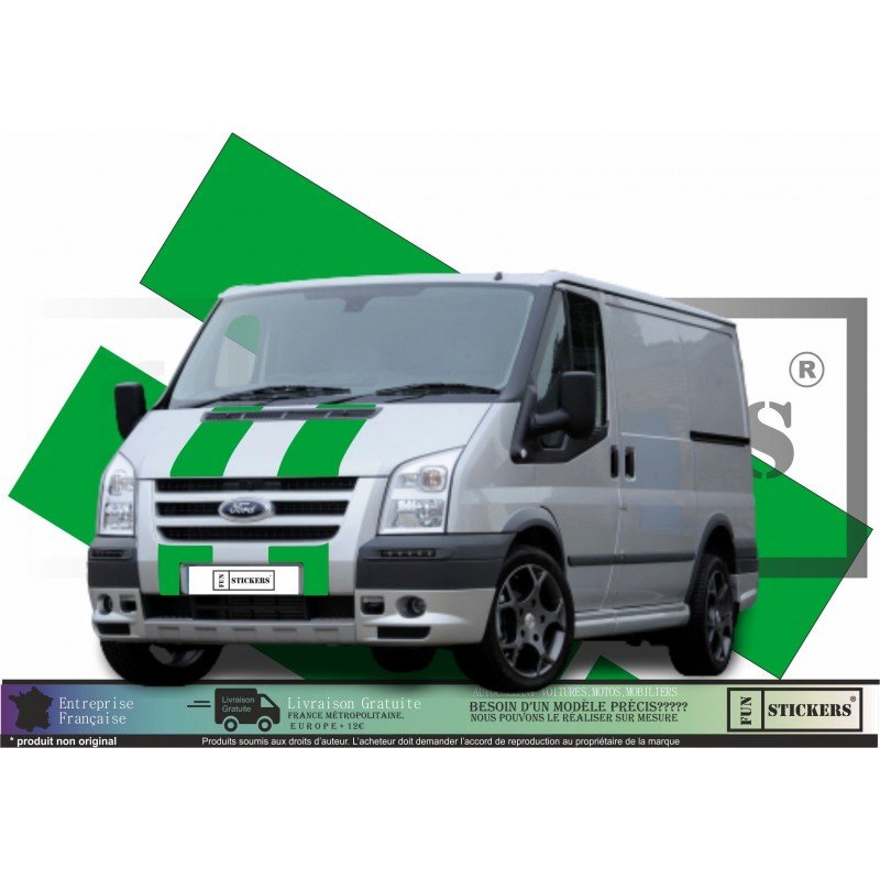 Ford Transit bandes capot kit stickers Racing ST autocollant sport Fun Stickers