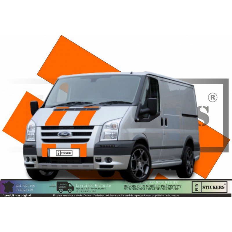 Ford Transit bandes capot kit stickers Racing ST autocollant sport Fun Stickers