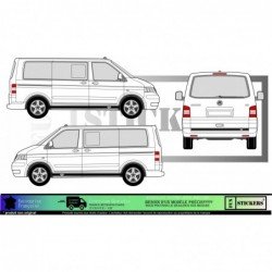 Kit bandes bas caisse van design Kepler VW Transporter T4 T5 T6 Fun Stickers