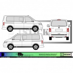 Autocollants Bas de Caisse Van – Design Kepler Noir – Compatibles vw volkswagen Transporter T5/T6