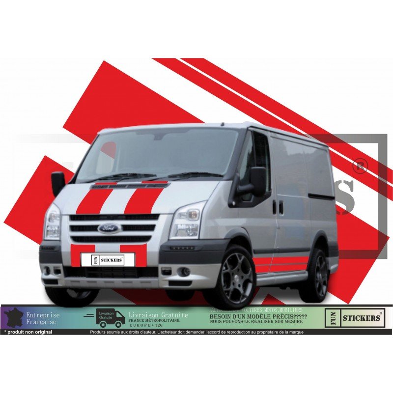 Ford Transit ST Sport bandes laterales et capot Van kit Fun Stickers