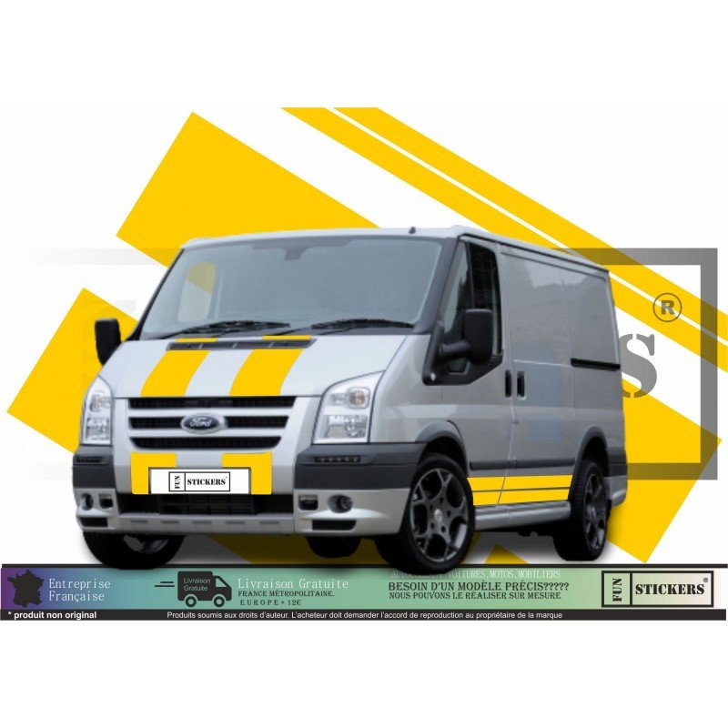 Ford Transit ST Sport bandes laterales et capot Van kit Fun Stickers