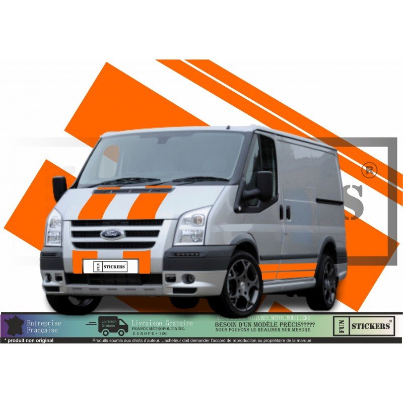 Ford Transit ST Sport bandes laterales et capot Van kit Fun Stickers