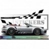 Porsche bandes laterales damiers kit sticker autocollant Fun Stickers