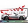 Porsche Bandes Latérales Damiers   - Tuning Sticker Autocollant Graphic Decals