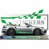 Porsche Bandes Latérales Damiers   - Tuning Sticker Autocollant Graphic Decals