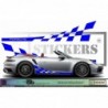 Porsche Bandes Latérales Damiers   - Tuning Sticker Autocollant Graphic Decals