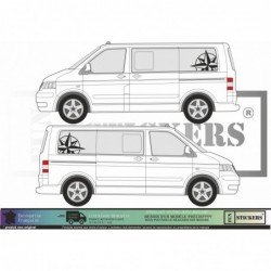Sticker rose des vents 72cm van VW Transporter camping-car Fun Stickers