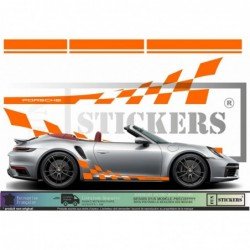 Porsche bandes integrales laterales capot toit hayon kit Fun Stickers
