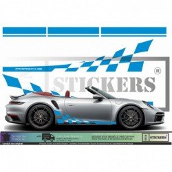 Porsche bandes integrales laterales capot toit hayon kit Fun Stickers