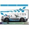 Porsche bandes integrales laterales capot toit hayon kit Fun Stickers