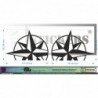 Sticker rose des vents 72cm van VW Transporter camping-car Fun Stickers