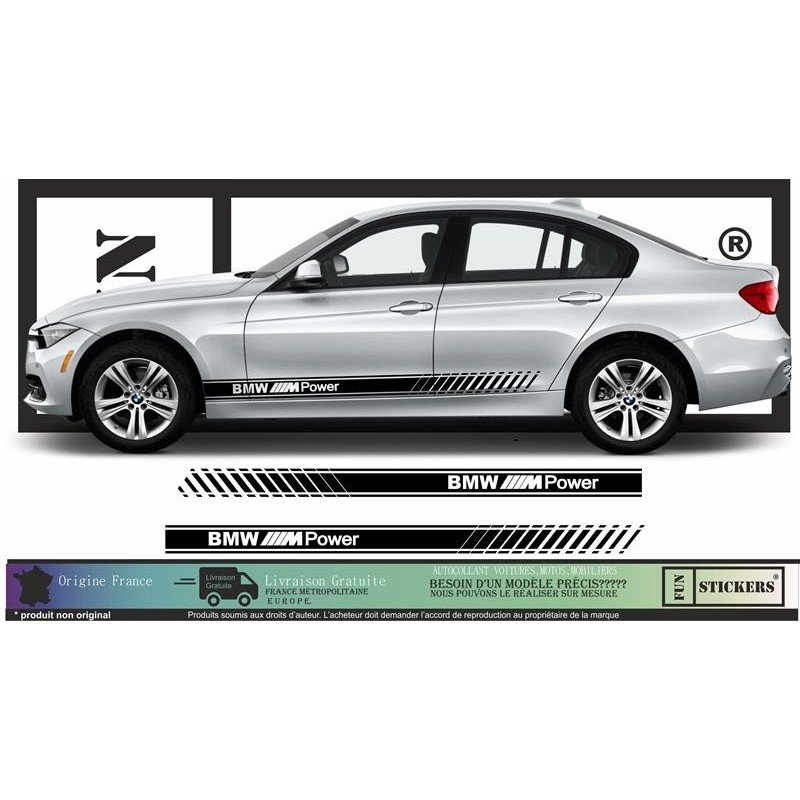 BMW M - Série 1 2 3 4 5 6 7 X1 X2 X3 X4 X5 X6 Bandes de Bas de Caisse autocollants adhésifs Fun stickers ki