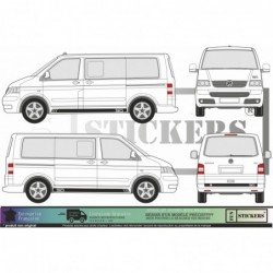 Volkswagen 3 Strips and hood sticker Van VW edition 30 sticker