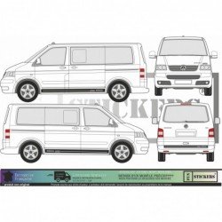 VW Transporter T5 T6 kit bandes Edition 25 autocollant Fun Stickers