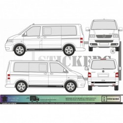 Kit Bandes California – Compatibles Transporter T5/T6 – Autocollants Bas de Caisse Premium
