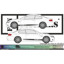 BMW M - Série 1 2 3 4 5 6 7 X1 X2 X3 X4 X5 X6 Bandes de Bas de Caisse - Tuning Sticker Autocollant Graphic Decals