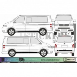 Sticker Bande Latérale “California” VW Transporter – Kit Décoration Van – Vinyle Premium HEXIS – Facile à Poser