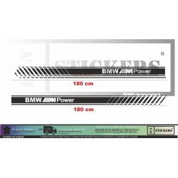 BMW M Power stripping lateral 180 cm bande decorative sport Fun Stickers