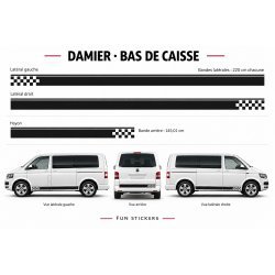 VW Transporter T4 T5 T6 Van kit decoration damier tuning Fun Stickers