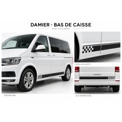 VW Transporter T4 T5 T6 Van kit decoration damier tuning Fun Stickers