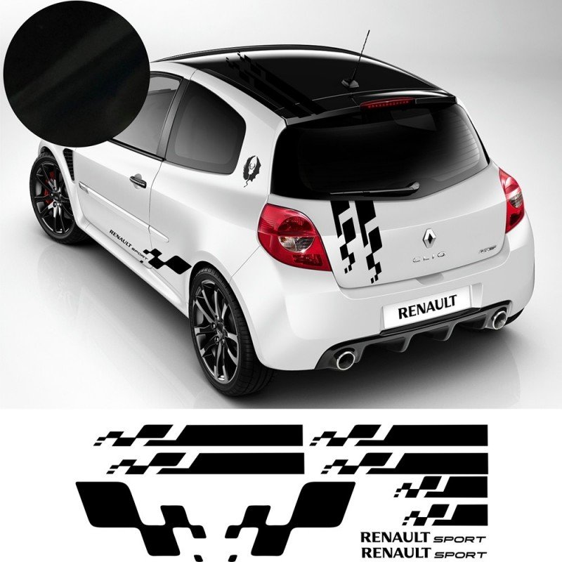 Renault Twingo Clio Megane bandes integrales design Gordini Fun Stickers