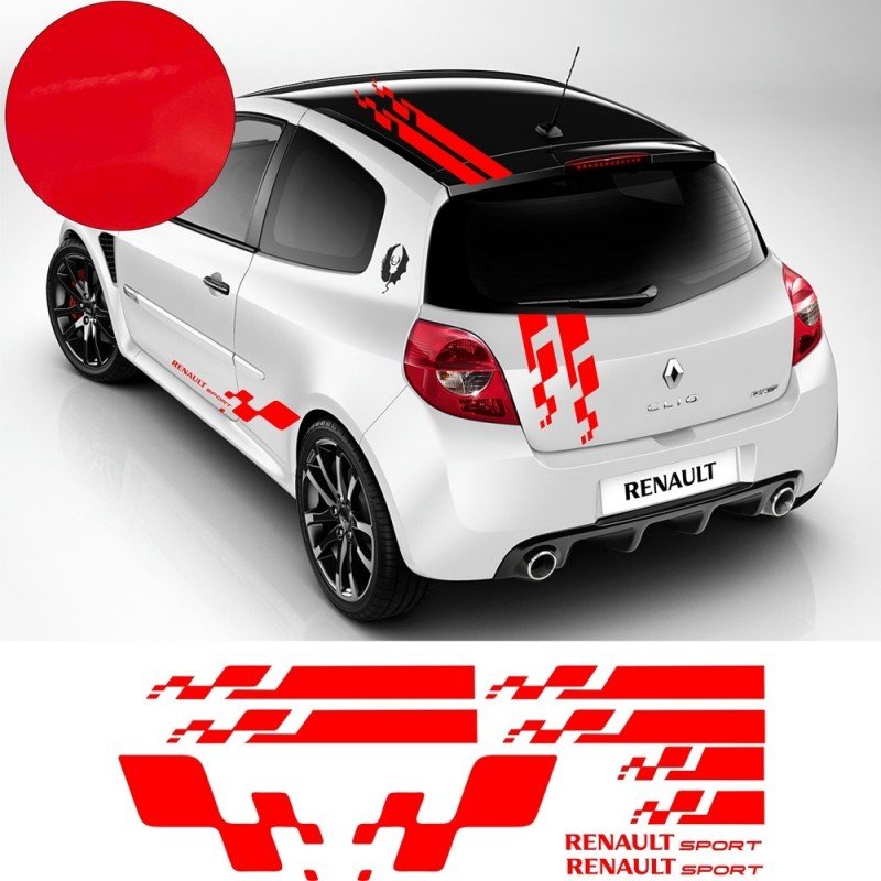 Renault Twingo Clio Megane bandes integrales design Gordini Fun Stickers