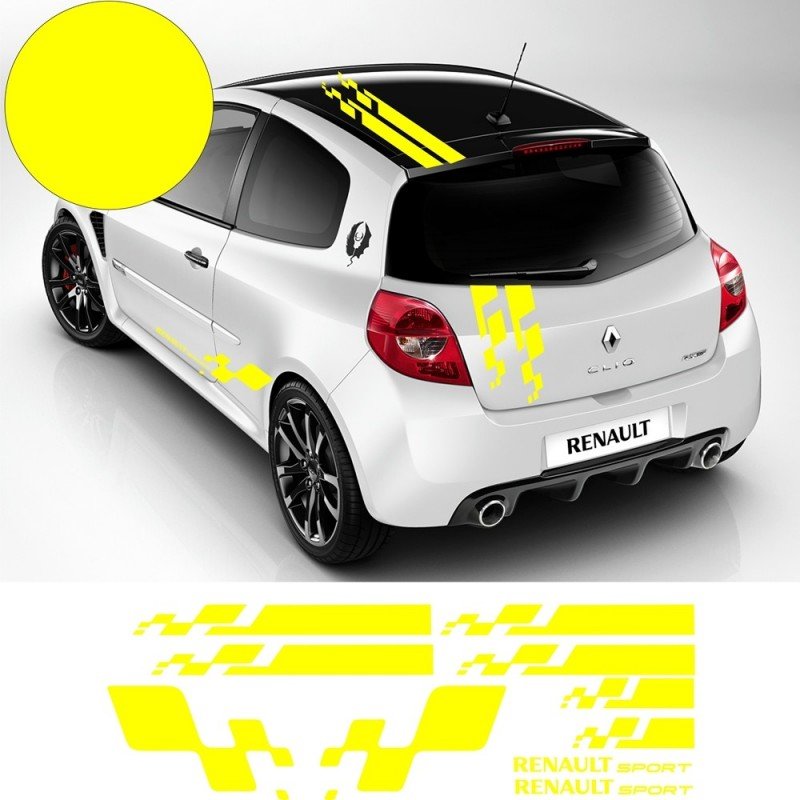 Renault Twingo Clio Megane bandes integrales design Gordini Fun Stickers
