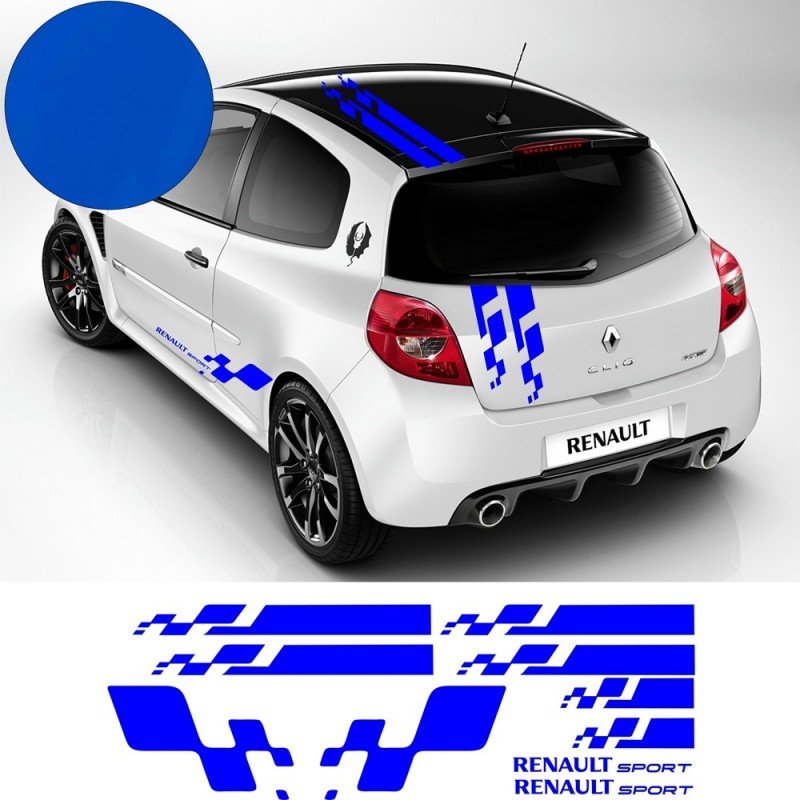 Renault Twingo Clio Megane bandes integrales design Gordini Fun Stickers