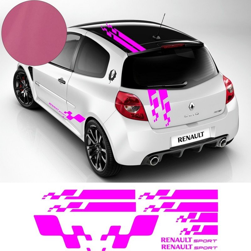 Renault Twingo Clio Megane bandes integrales design Gordini Fun Stickers