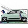 Renault Twingo 3 bandes laterales effet zebre tuning autocollant Fun Stickers