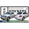 Volkswagen New Beetle Bandes Choupette 53 racing - Kit Complet - Tuning Sticker Autocollant Graphic Decals