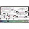 Kit bandes tricolores Choupette numero 53 stickers voiture Fun Stickers