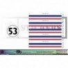 Kit bandes tricolores Choupette numero 53 stickers voiture Fun Stickers