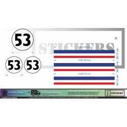 Volkswagen Beetle Choupette Bands 53 - Complete Kit - Tuning Sticker Sticker Graphic Decals