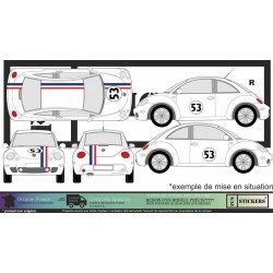 Volkswagen Beetle Choupette Bands 53 - Complete Kit - Tuning Sticker Sticker Graphic Decals