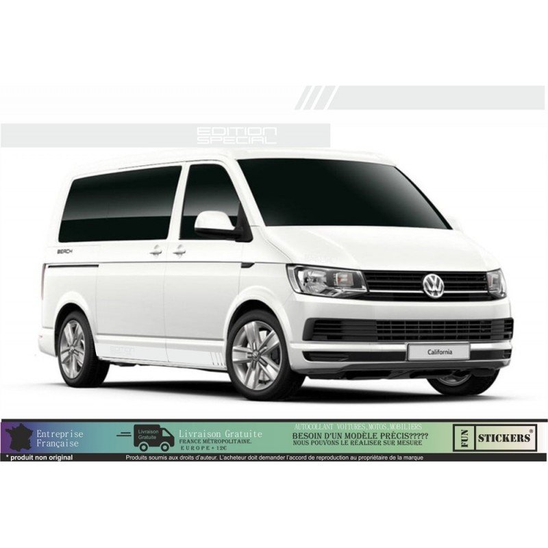 VW Transporter van bandes laterales Edition Speciale autocollant Fun Stickers
